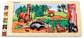 beleduc Puzzle multicouches - Animaux des forêts