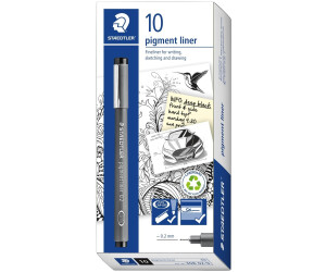 thumbnail image 2 of Staedtler Pigment Liner 0.2mm - Box Of 10 Black Waterproof Drawing Pens For Artists & Technical Work 2 of 12