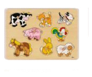 Tierstimmenpuzzle GOKI Puzzle Bauernhoftiere 