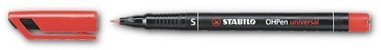Stabilo OHPen universal permanant rouge S
