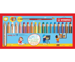 Stabilo Woody 3 IN 1 Multi-Talented Jumbo Stifte 18 Farben Erhältlich 