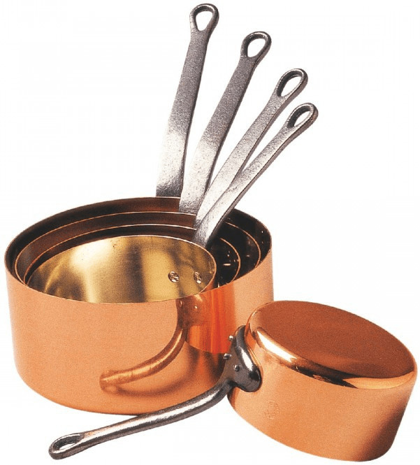 Baumalu Set de casseroles cuivre 12/20 cm 5 pièces spécial gaz
