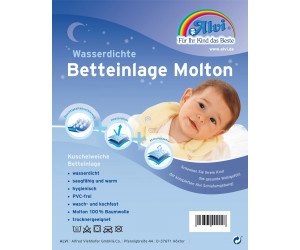 Makian - Wasserdichte Betteinlage / Matratzenauflage für Baby- &  Reisebetten - Molton 60 x 120 cm 