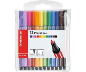STABILO Pen 68 - 15 Feutres pointe moyenne - coloris pastel
