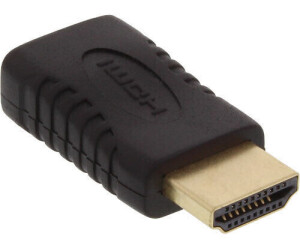 HDMI Buchse auf Mini HDMI Stecker Adapter schwarz rechts gewinkelt 17 cm 