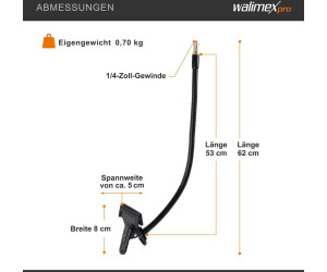 Adattatore Filettato Walimex Da 1/4" A 3/8" – Per Testa A Sfera E Treppiedi, Scompare Nel Filetto