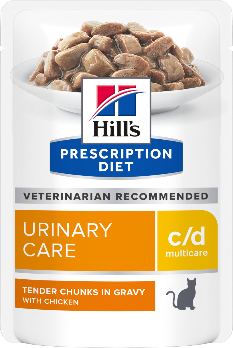 Hill's Prescription Diet c/d Feline Urinary Stress Reduced Calorie au Poulet (sachet)
