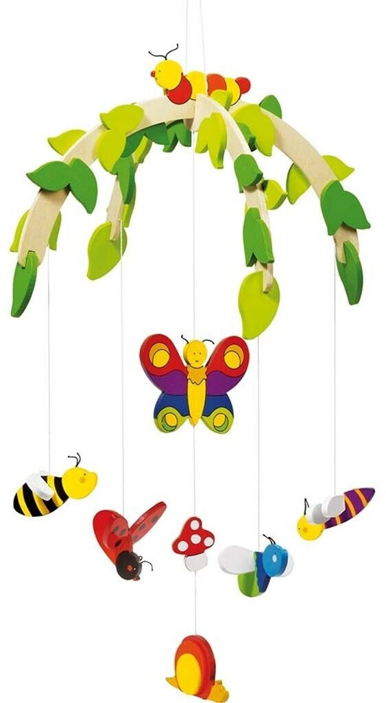 Goki Mobile en bois insectes