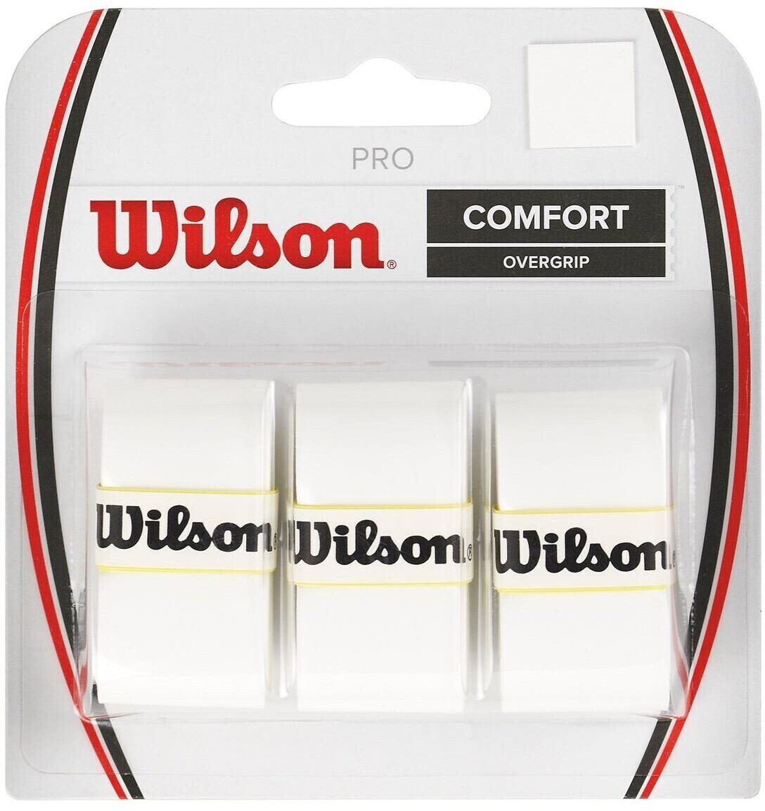 Photos - Accessory Wilson Tennis Pro Overgrip 3-Pack  white (RZ4014WH)