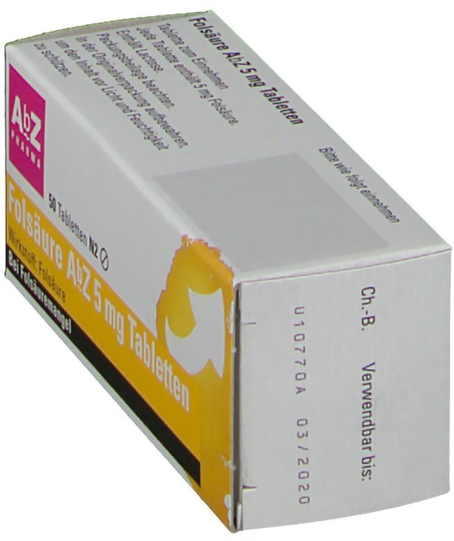 Folsäure 5 mg Tabletten (50 Stk.) ab 3,54 € | Preisvergleich bei idealo.de