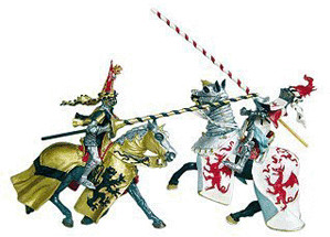 Plastoy Cheval robe rouge et blanche