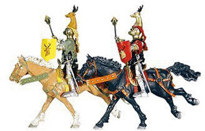Plastoy Cheval au galop beige ou noir