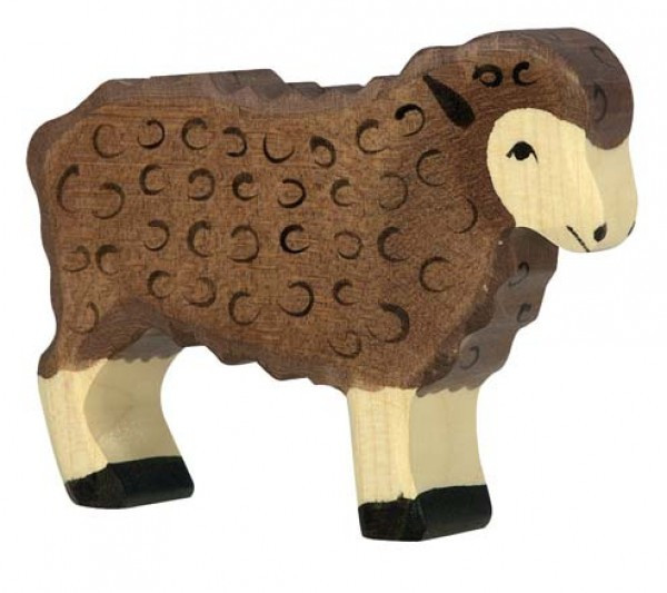 Holztiger Mouton noir debout