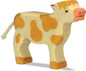 Holztiger Veau marron debout