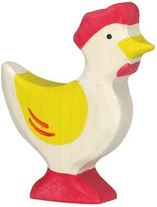 Holztiger Poule debout