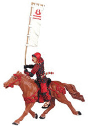 Plastoy Cheval fauve déco rouge