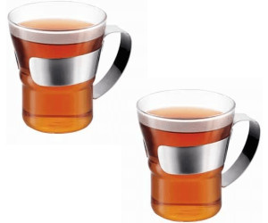 Doppelwandig Hochwertiges 2-teiliges Teeglas-/ Kaffeeglas-Set Bodum Assam 