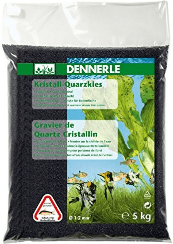 Dennerle Gravier de quartz cristallin noir diamant (5 kg)
