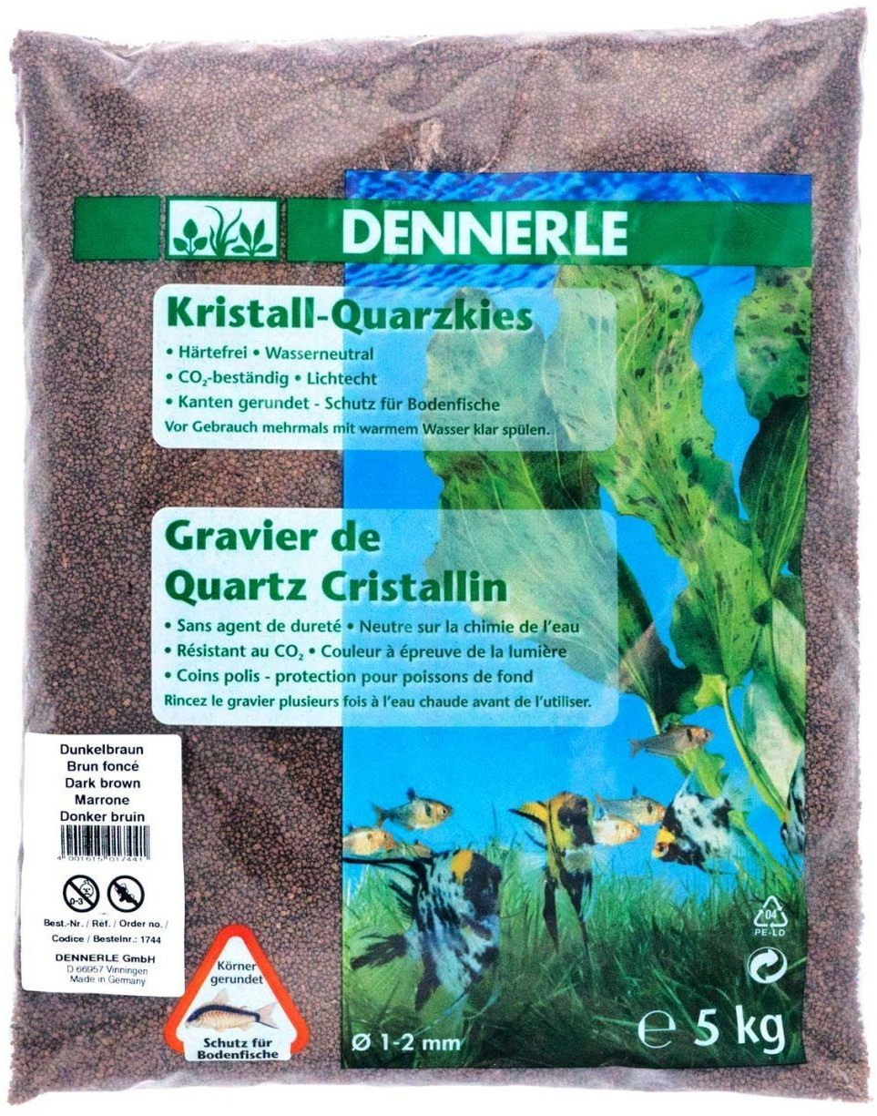 Dennerle Gravier de quartz cristallin brun foncé (10 kg)