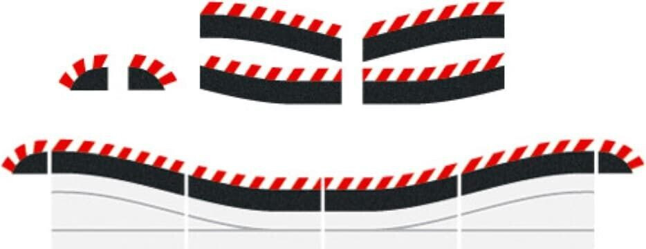 Carrera Digital 124/132 Bordure extérieure pour voie étroite