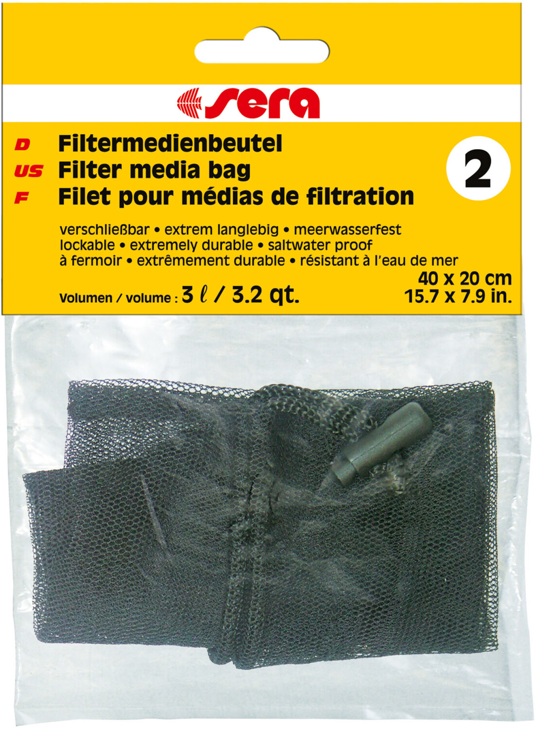 sera Filet pour médias de filtration taille 2