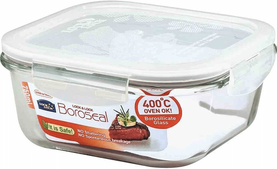 Lock&Lock Boîte rectangulaire en verre 750 ml