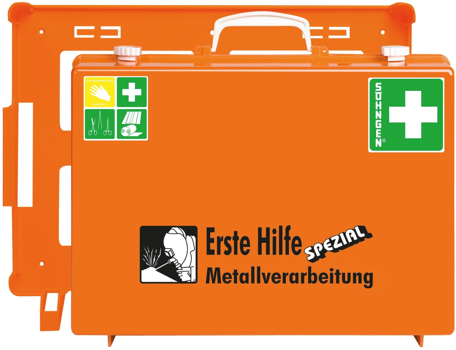 Betriebsverbandkasten klein DIN 13157-C Koffer mit Wandhalterung