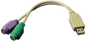 Mcab Adaptateur 2 x PS/2 -> USB, 0.20m (7100015)