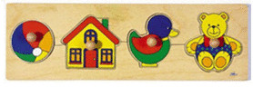Goki Puzzle des jouets (4 pièces)