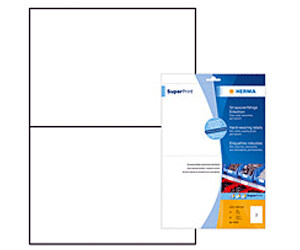 weiß 50 Stk. selbstklebend Folienetiketten A4 Bogen 210 x 148 mm Polyester