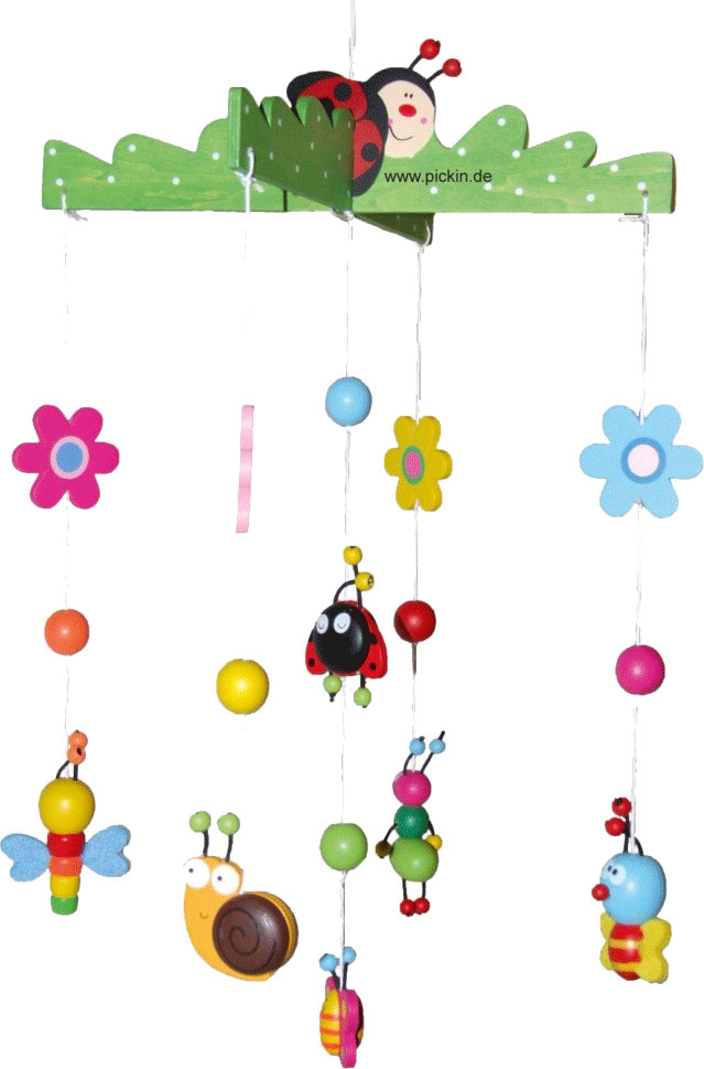 Bieco Mobile en bois Coccinelle