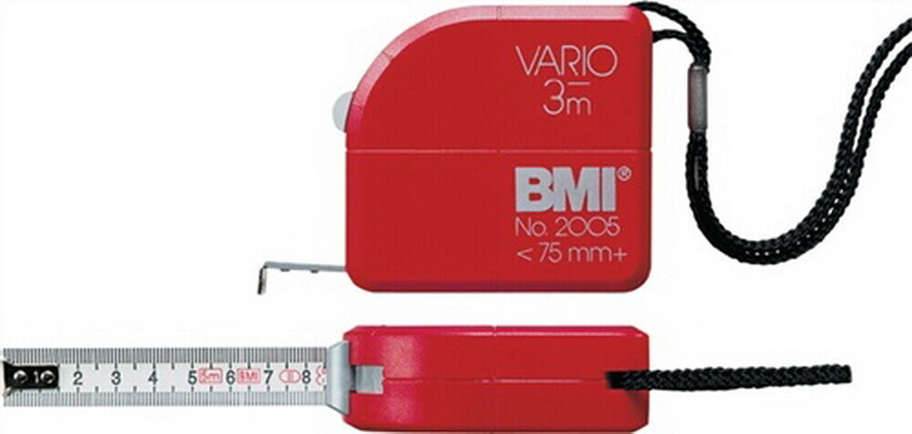 Mètre-ruban BMI Taschenbandmaß VARIO 3m EG1 Bandbreite 13mm ABS