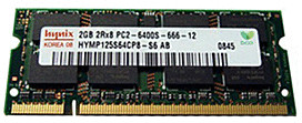 Hynix 2GB SO DIMM DDR2 PC2 6400 HYMP125S64CP8 S6 ab 14 90