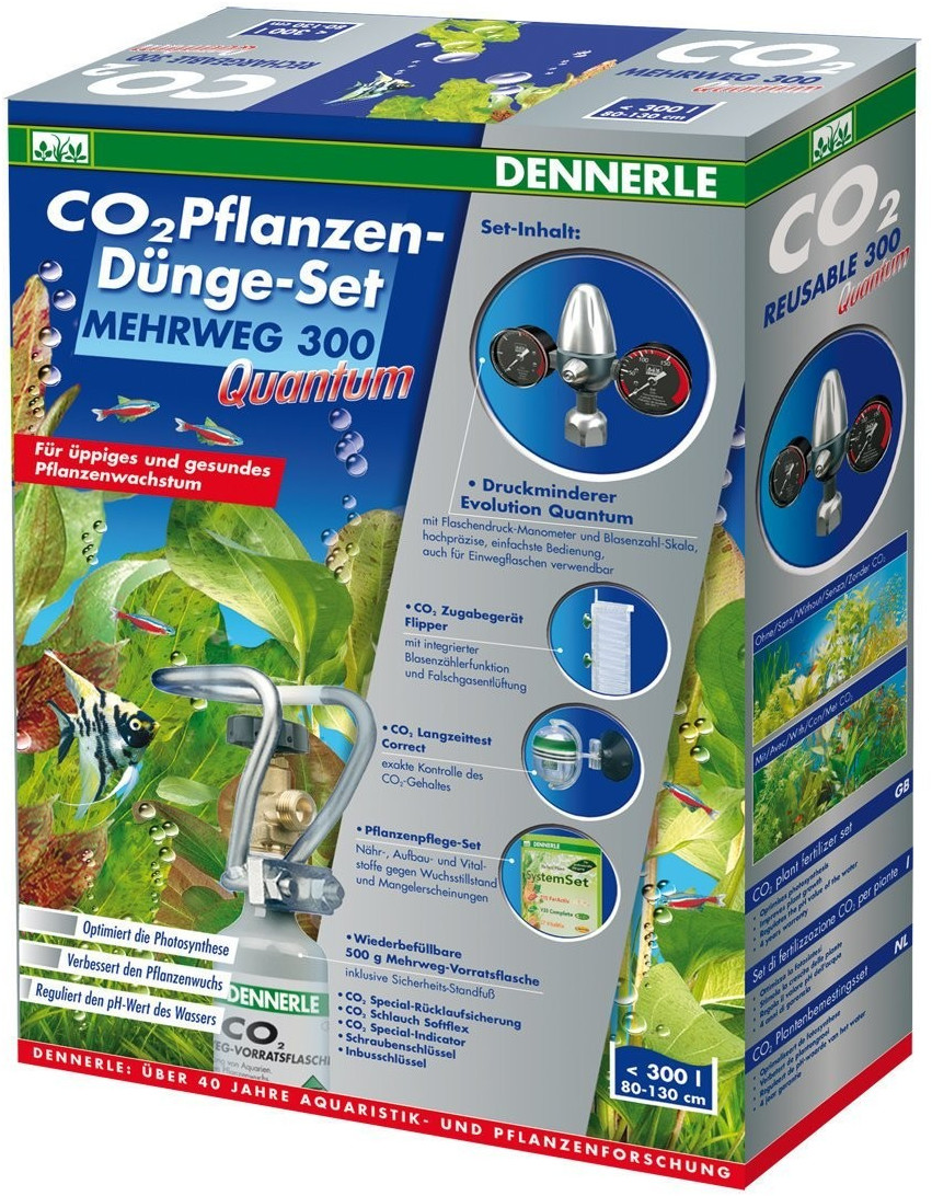 Dennerle Set CO2 de fertilisation des plantes REUTILISABLE 300 Quantum