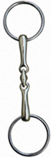 HKM Mors double brisure 18 mm argentan et anneaux inox (9874)