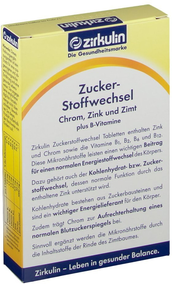 Zirkulin Zuckerstoffwechsel Zimt Plus Tabletten (60 Stk.) ab 3,66 ...