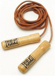Everlast Leather Jump Rope Weighted Handles