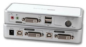 EFB-Elektronik 4-Port KVM Switch USB-DVI-D/A