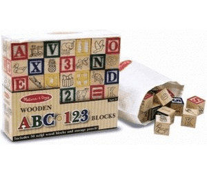 Melissa & Doug Wooden ABC/123 Blocks