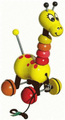 Vilac Pull Toy - Paf the Giraffe
