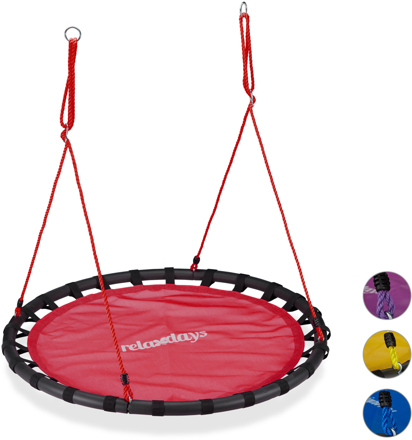 Relaxdays Nest Swing 120 cm red