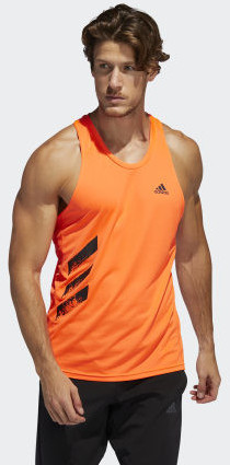 Adidas Own the Run 3-Stripes PB Singlet solar red Men (FQ2530)