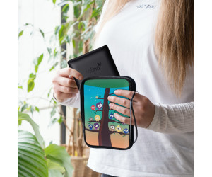 kwmobile Tasche für eReader - Neopren Hülle Schutzhülle Eule Baum Design  Mehrfarbig Blau Braun - 18 x 12,5 cm Innenmaße ab 11,29 €