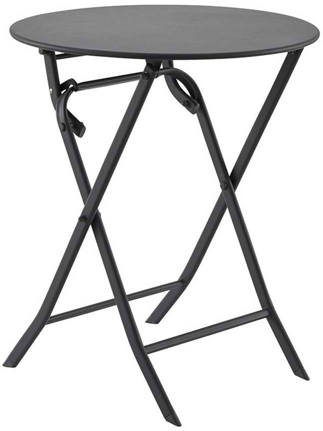 Hespéride Table de jardin pliante ronde Greensboro 2 places ardoise