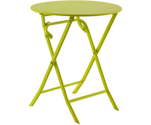 Table De Jardin Pliante Ronde Greensboro - 2 Places - Acier Antirouille