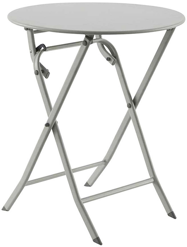 Hespéride Table de jardin pliante ronde Greensboro 2 places galet