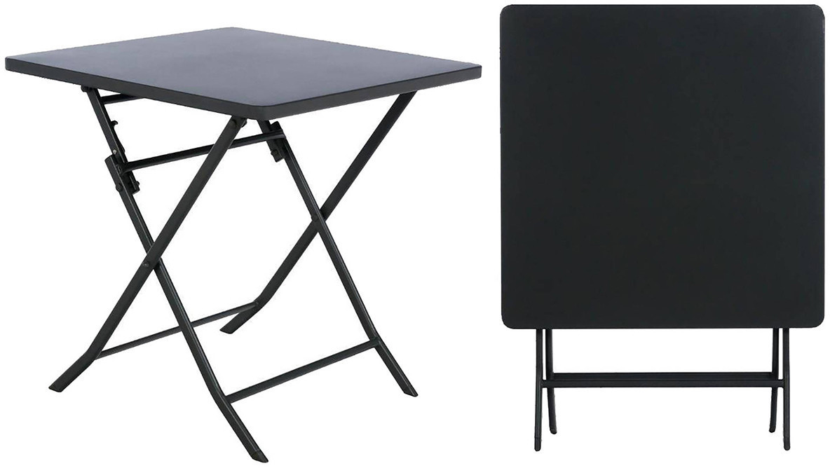 Hespéride Table de jardin pliante carrée Greensboro 2 places graphite