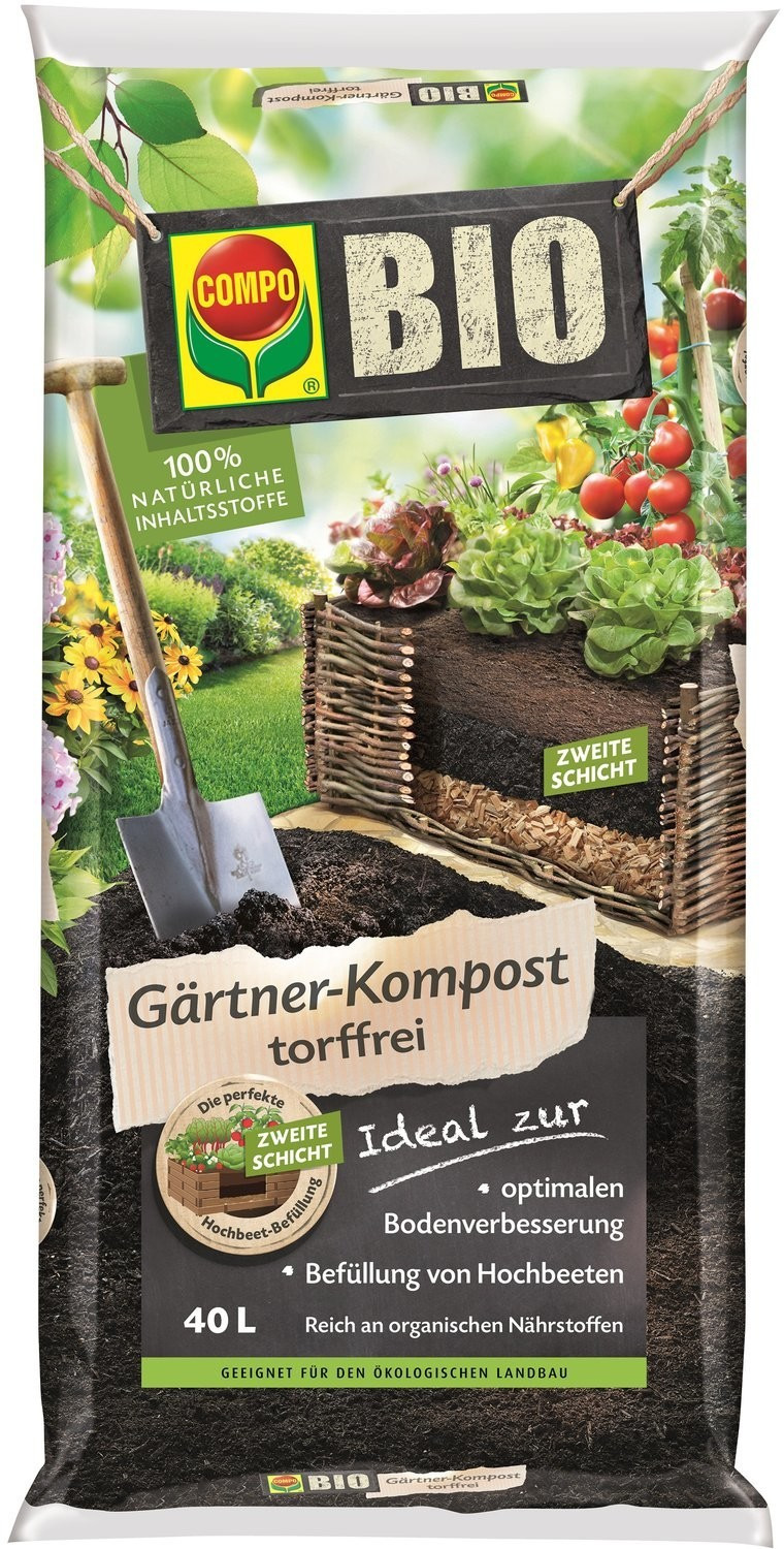 COMPO BIO GärtnerKompost torffrei 40L ab 10,79 € (April 2025 Preise