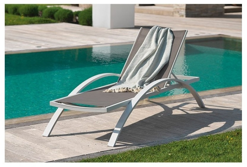 DCB Garden Bain de soleil Barcelona blanc/taupe