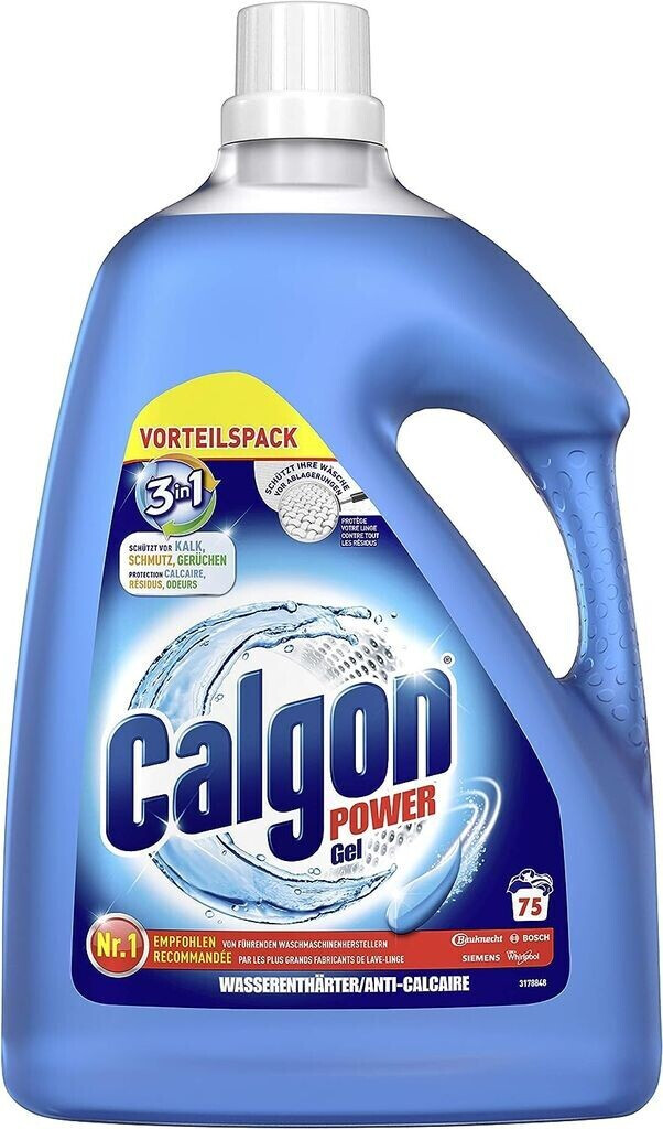 Calgon 3-in-1 Washing Machine Water Softener Gel, 2 x 750 ml (1.5 Litre)
